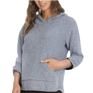 Barefoot Dreams Cozychic Ultra Lite Pullover Hoodie XL Gray SHORTENED SL…